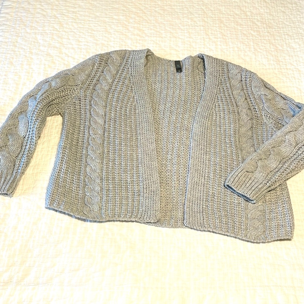 2 for $10 Alya gray cable knit cardigan